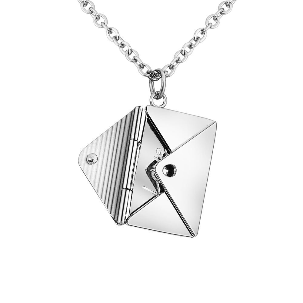 3D Envelope Locket Necklace