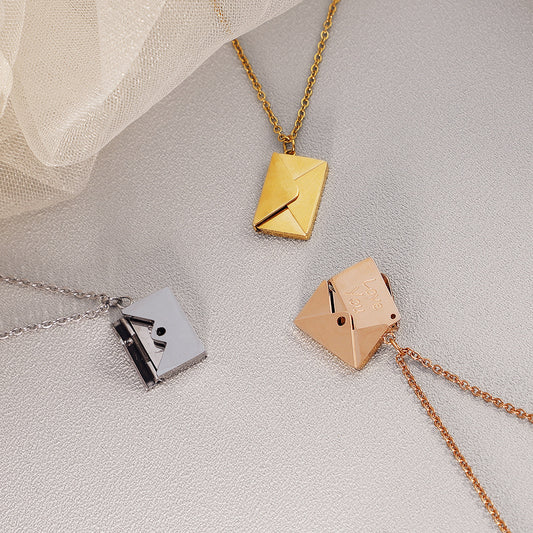 3D Envelope Locket Necklace