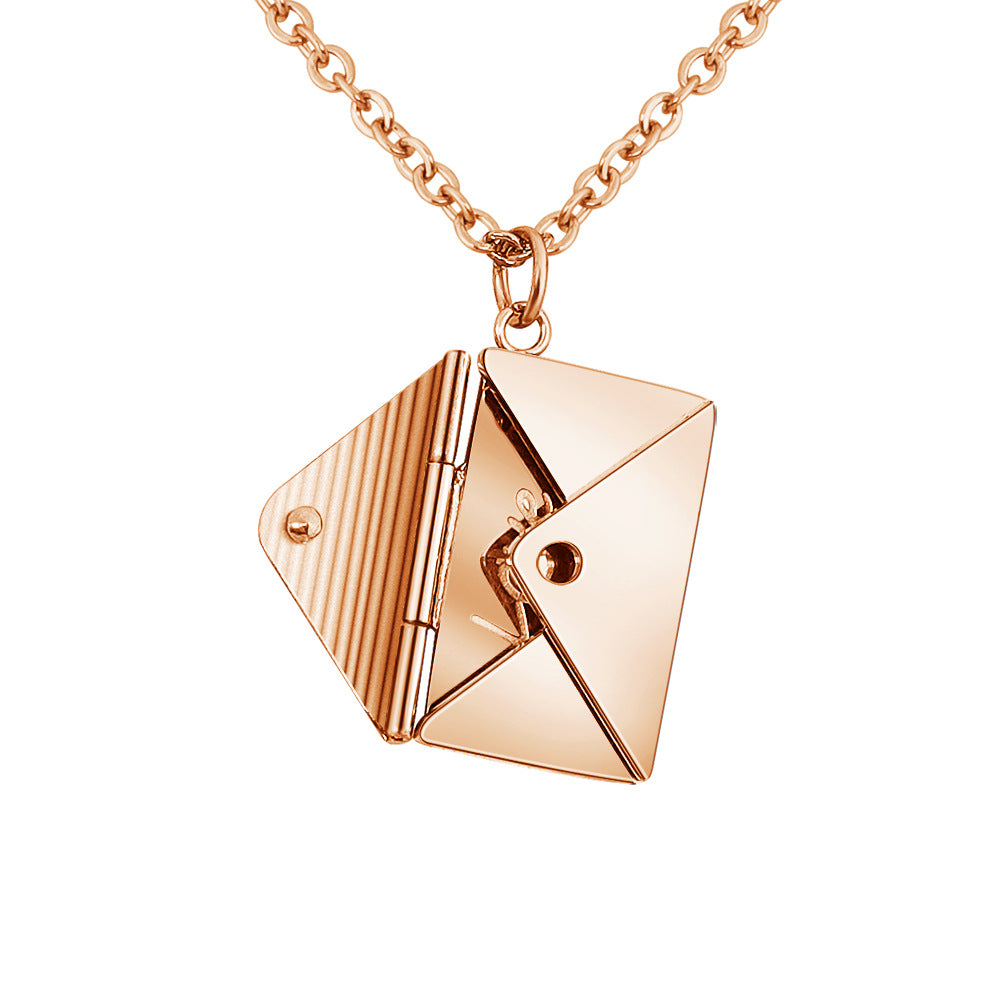 3D Envelope Locket Necklace