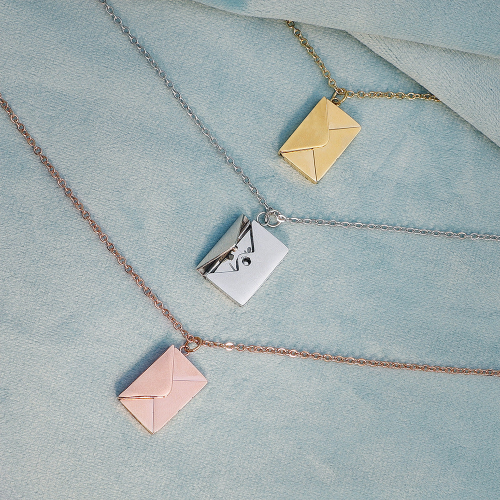 3D Envelope Locket Necklace